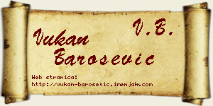 Vukan Barošević vizit kartica